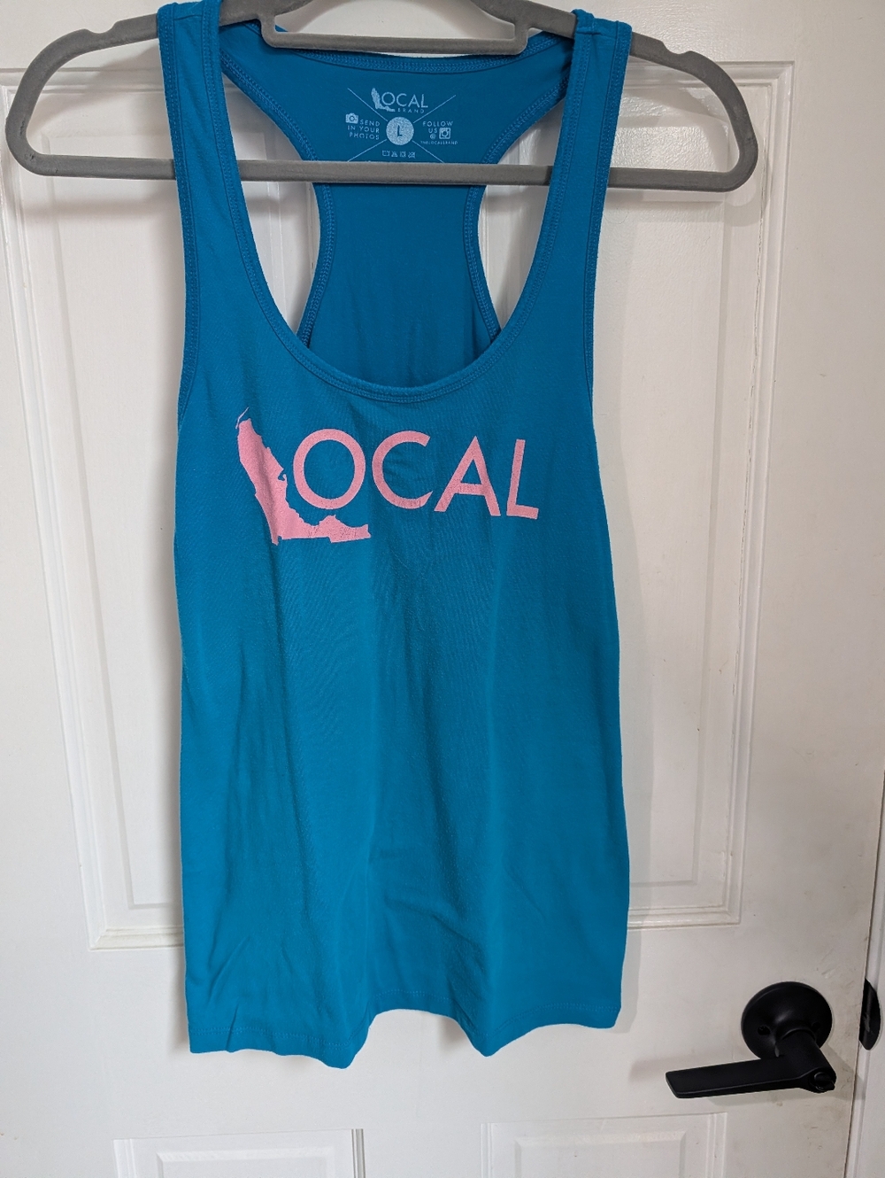 Women's Teal Racerback Tank with Pink Florida Logo